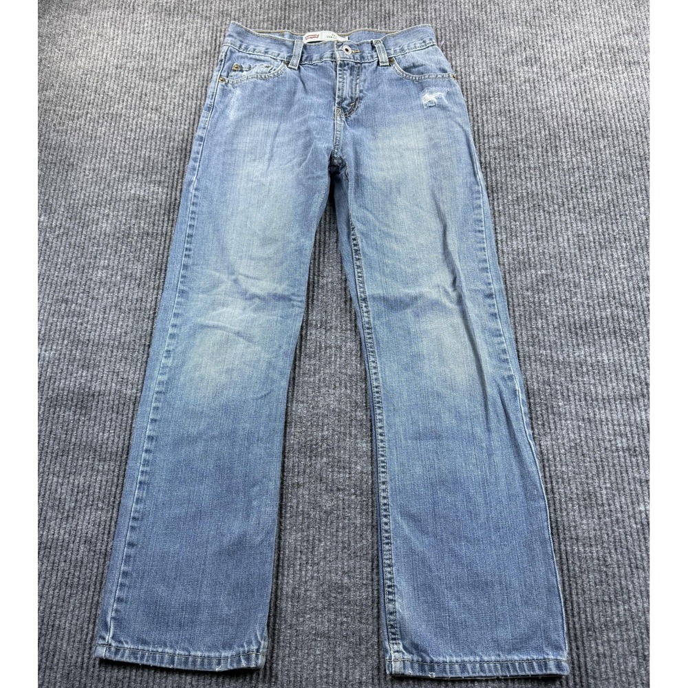 Levis 514 Jeans Boys 14 Regular‎ Light Wash Blue Straight Leg Denim Youth 27x27